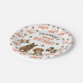 Assiettes En Carton Puppy Paw-ty fête d'anniversaire (Angle)