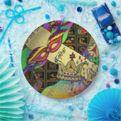 Assiettes En Carton Purim Esther Célébration Art foncé Imprimer (Fête)