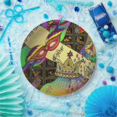 Assiettes En Carton Purim Esther Célébration Art Imprimer Plaque papie (Fête)