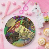 Assiettes En Carton Purim Esther Célébration Art Imprimer Plaque papie (Fête)
