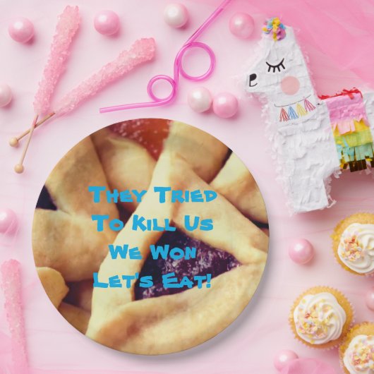 Assiettes En Carton Purim Party Juif Drôle Dire  (Fête)