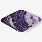 Assiettes En Carton Purple Amethyst Geode and Silver Digital Art (Angulaire)