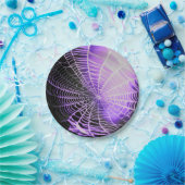 Assiettes En Carton Purple Black Déplaisant Spider Web (Fête)