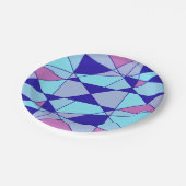 Assiettes En Carton Purple blue pink triangle abstract  (Angle)