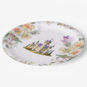 Assiettes En Carton Purple Castle Fairytale Anniversaire Thème avec Fa (Angle)
