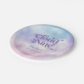 Assiettes En Carton Purple Cloud Neuf Anniversaire (Angle)