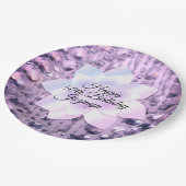 Assiettes En Carton Purple et rose Élégant et perlé (Angle)