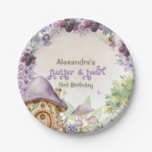 Assiettes En Carton Purple Fairy 3ème Berry Anniversaire (Devant)