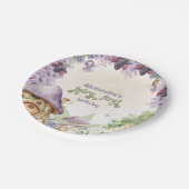 Assiettes En Carton Purple Fairy First Berry First Birday (Angle)