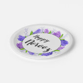Assiettes En Carton Purple Hyacinth Wreath Nouvel An Joyeux Norooz (Angle)