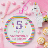 Assiettes En Carton Purple Number Fiesta 5e Anniversaire Plaque papier (Fête)