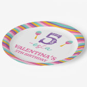Assiettes En Carton Purple Number Fiesta 5e Anniversaire Plaque papier (Angle)