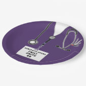 Assiettes En Carton Purple Nurse Graduation Party (Angle)