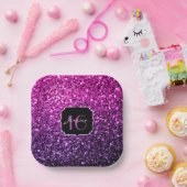 Assiettes En Carton Purple Pink Ombre parties scintillant scintille Sw (Fête)