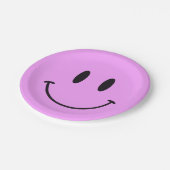 Assiettes En Carton Purple Smiley One Happy Dude/Gal 1er anniversaire (Angle)