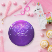 Assiettes En Carton Purple Sparkle Club Vibe Plaques de fête d'anniver (Fête)