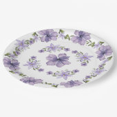 Assiettes En Carton Purple Un Petit Fleur sauvage Est En Chemin Script (Angle)