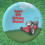 Assiettes En Carton Push Lawn Mower Anniversaire Plaques de papier Bow