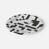 Assiettes En Carton Puzzle des mots croisés d'anniversaire (Angle)