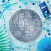 Assiettes En Carton Puzzle gris (Fête)