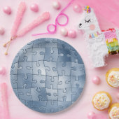 Assiettes En Carton Puzzle gris (Fête)