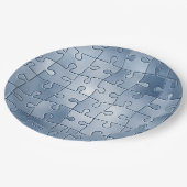 Assiettes En Carton Puzzle gris (Angle)