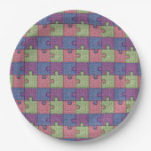 Assiettes En Carton Puzzle Pièces Puzzles Anniversaire (Devant)