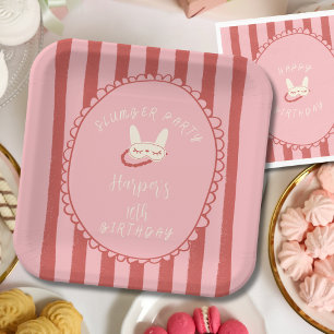 Assiettes En Carton pyjama party veille d'anniversaire fille adolescen