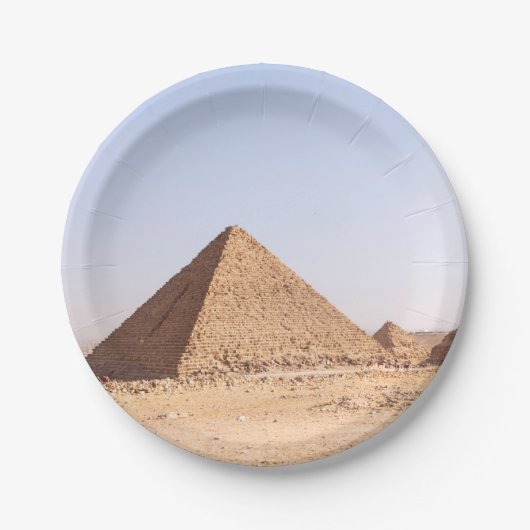 Assiettes En Carton Pyramides d'Égypte (Devant)