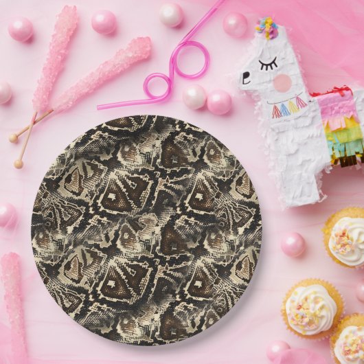 Assiettes En Carton Python Skin (Fête)