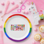 Assiettes En Carton Qatar Tournoi 2022 Pays Drapeaux Frontière LGBTQ (Fête)