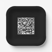 Assiettes En Carton QR Code Moderne minimaliste Entreprise (Recto)