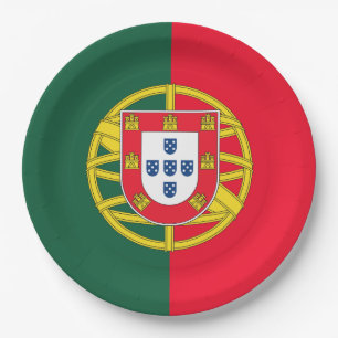 Assiettes En Carton Qualité du drapeau portugais