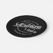 Assiettes En Carton Qualité Premium d'anniversaire 1969 (Angle)