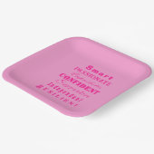 Assiettes En Carton Qualités des grandes femmes roses (Angulaire)