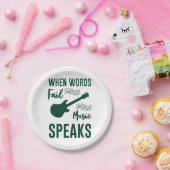 Assiettes En Carton Quand les mots ne parlent pas musique parler (Fête)