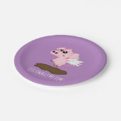 Assiettes En Carton Quand les porcs volent dans l'année du porc (Angle)