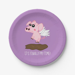Assiettes En Carton Quand les porcs volent par année du porc