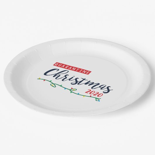 Assiettes En Carton Quarantaine Plaque papier Noël 2020 (Angle)