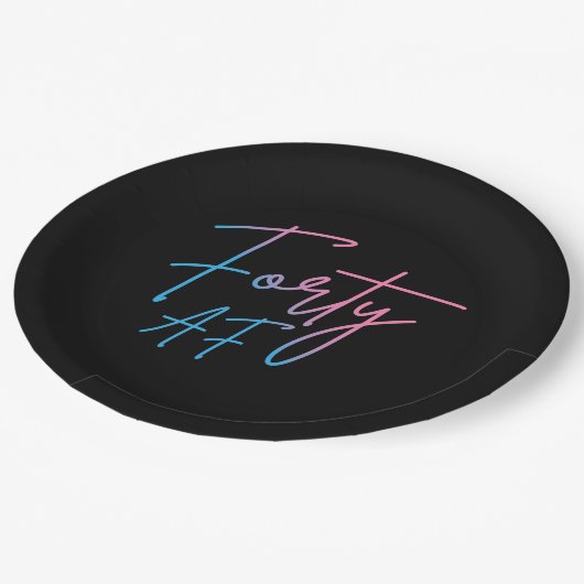 Assiettes En Carton Quarante AF II - Cadeau d'anniversaire (Angle)