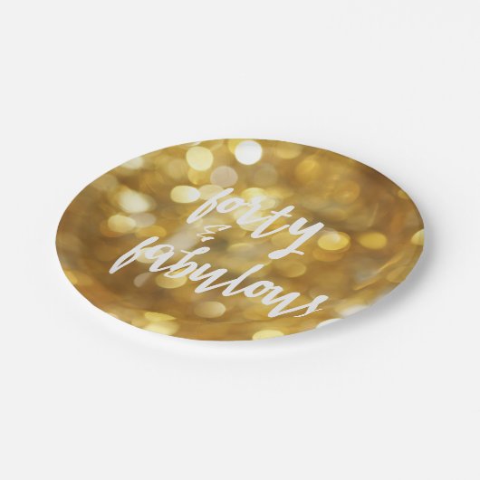 Assiettes En Carton Quarante et fabuleux - 40e anniversaire des éclabo (Angle)