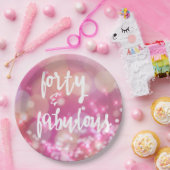 Assiettes En Carton Quarante et fabuleux - 40e Plaques papier d'annive (Fête)