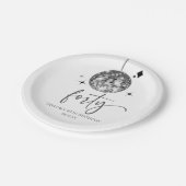 Assiettes En Carton Quarante Silver Disco Ball 40e fête d'anniversaire (Angle)