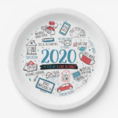 Assiettes En Carton Quarantine 2020 Pandemic Commemorative (Devant)