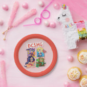 Assiettes En Carton Quartet Filles DC Super Hero (Fête)