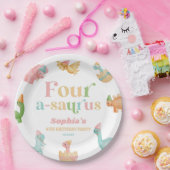 Assiettes En Carton Quatre A-Saurus Dinosaur 4e fête d'anniversaire (Fête)