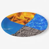 Assiettes En Carton Quatre éléments (Angle)