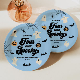 Assiettes En Carton Quatre Ever Spooky Blue Halloween 4ème Anniversair