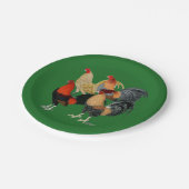 Assiettes En Carton Quatre gamecocks (Angle)