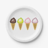 Assiettes En Carton Quatre Glaces (Devant)